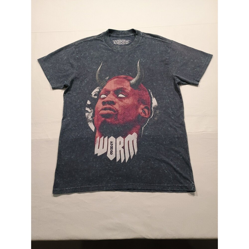 Dennis Rodman The Worm Devil Graphic T Shirt Philcos Acid Wash Mens Medium NWOT